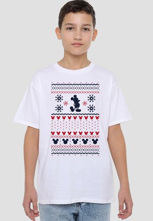 Disney MICKEY MOUSE CHRISTMAS ER - Print T-shirt - white