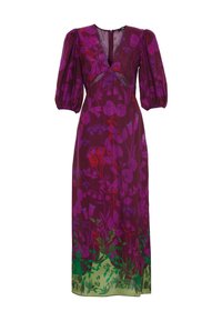 adL V-NECK CUT- OUT DETAILED - Maksimekko - printed damson