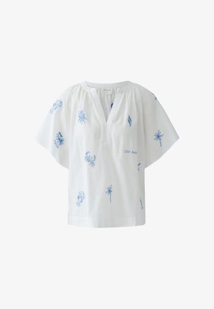 Oui, BLUSE - Bluse - white blue