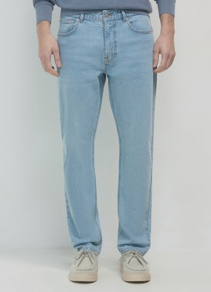EFFETTO SLAVATO - Jeans Straight Leg - blu denim slavato