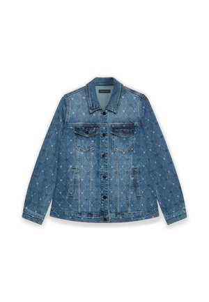 Fiorella Rubino, GIACCA CON STAMPA E CUORI - Jeansjacke - blu