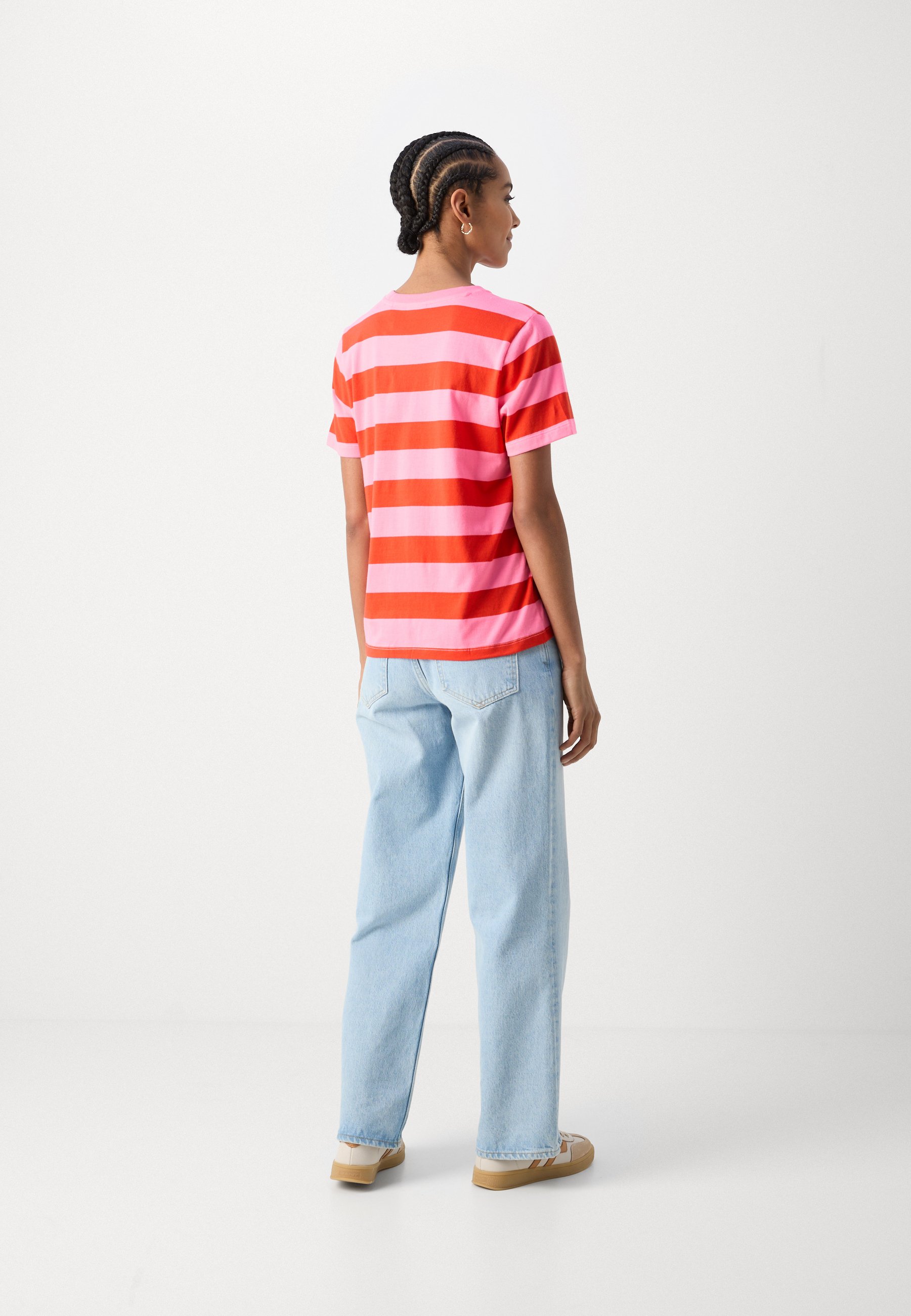 売れ筋商品|||スコッチアンドソーダ Tシャツ レディース トップス STRIPED REGULAR FIT  - Print T-shirt - red/ pink/ brown Scotch & Soda Women's Regular Fit Striped Organic Cotton T