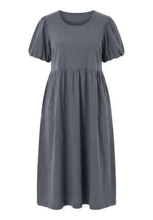 Ulla Popken, BALLOON SLEEVE POCKET DRESS - Vestido ligero - graphite grey