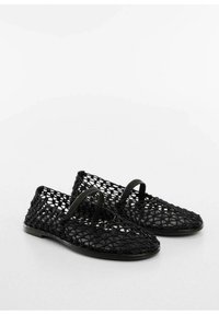 Mango Balerinke s paščkom - black