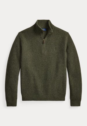 Polo Ralph Lauren, WAFFLE-KNIT WOOL-COTTON SWEATER - Пуловер - olive shrub heather