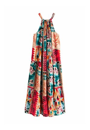 REGULAR FIT-SUMMER HALTER - Vestito lungo - teal brown