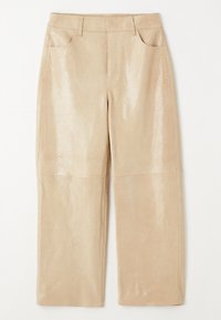 CAILYS - Leren broek - beige