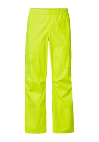 Pantaloni gialli ad alta visibilità, impermeabili, con vita elastica, vestibilità ampia e una leggera texture; adatti per l'uso all'aperto.