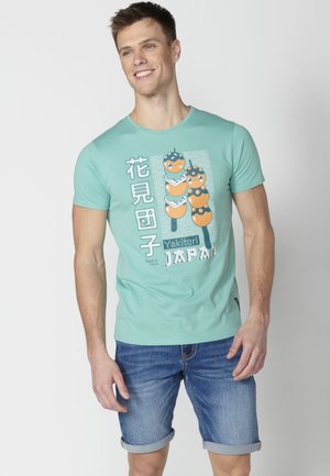 Koroshi SHORT SLEEVE  - T-shirt print - menta   mint