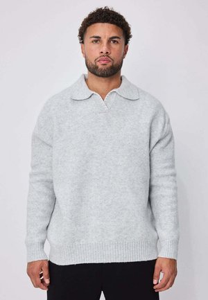 TENDANCE À MANCHES LONGUES - Polo - gris