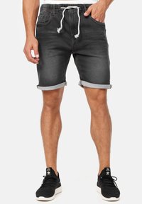 INDICODE JEANS - KADIN  - Jeansshort - black Miniatuurafbeelding 1