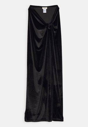 GmbH LONG SKIRT WITH A KNOT - Gonna lunga - black