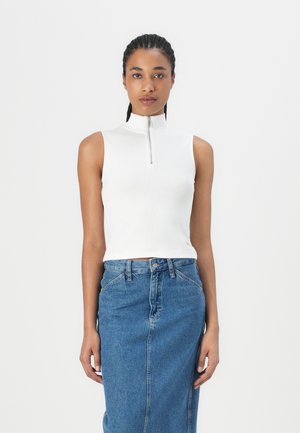 WOVEN LABEL - Top - brilliant white