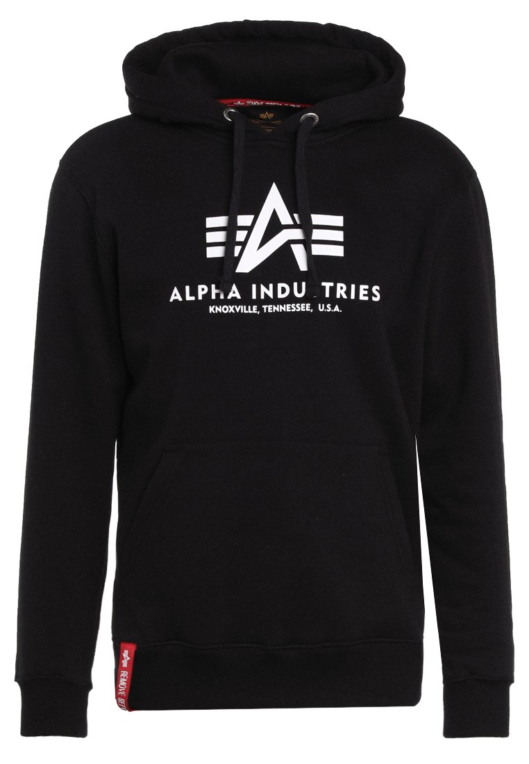 Alpha Industries Hoodie - black/black - Zalando.co.uk