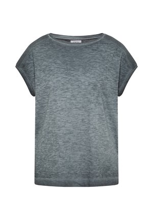 Cecil, T-SHIRT WITH BOAT NECK IN A GARMENT DYE-LOOK - T-shirts basic - volcanic grey