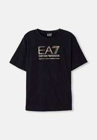 Apdrukāts T-krekls - black/gold-coloured