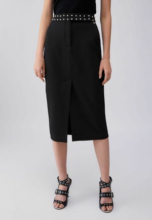 MIDI WITH STUDS - A-Linien-Rock - black