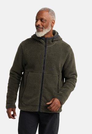 LITE HOODED - Fleecejas - obsidian moss