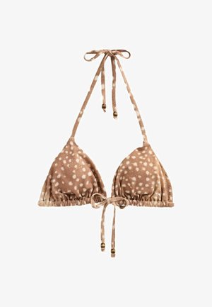 Next, REGULAR FIT - TRIANGLE BIKINI TOP - Bikini-Top - brown deer print