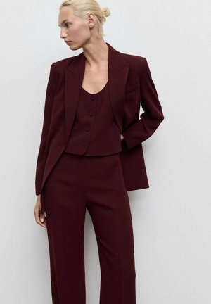 MID-RISE  - Trousers - bordeaux