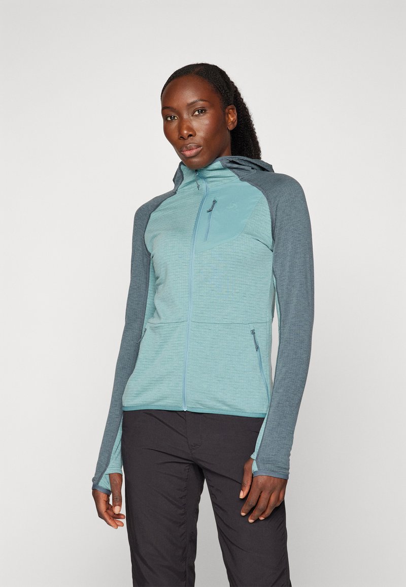 ODLO MID LAYER HOODY FULL ZIP ASCENT - Giacca outdoor - arctic/dark slate