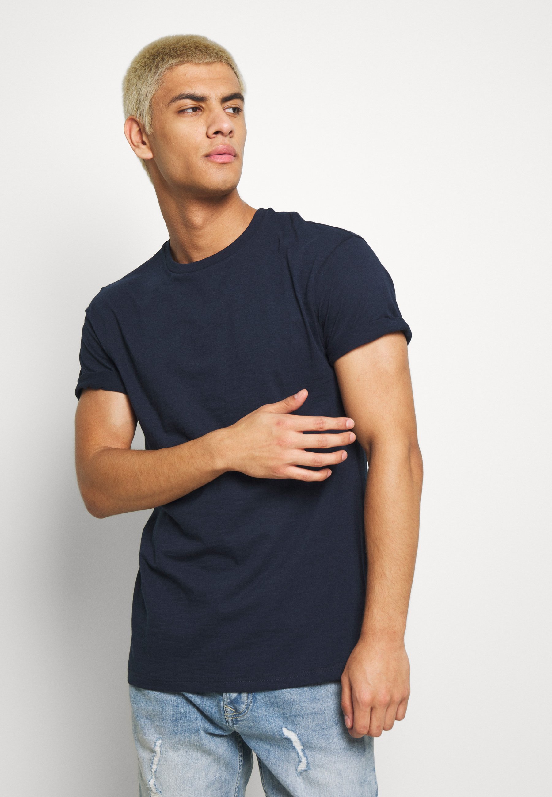 Topman 5PACK - Basic T-shirt - white/dark blue/blue/white - Zalando.co.uk