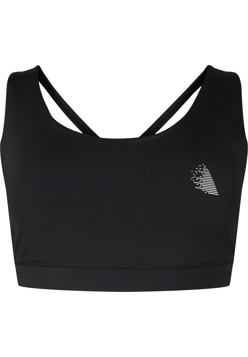 Active by Zizzi WITH CROSS DETAIL IN THE BACK - Toppe - black