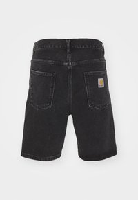 Carhartt WIP NEWEL MAITLAND - Shorts vaqueros - black stone washed