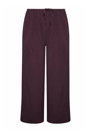 Yours Clothing, PLUS SIZE WIDE LEG TROUSERS - Pantalones - aubergine