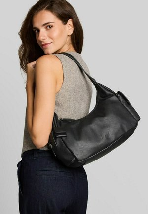 TOM TAILOR, TOM TAILOR BAGS TTCHARIS M SCHULTERTASCHE MIT TASCHENANHÄNGER - Handtasche - schwarz black