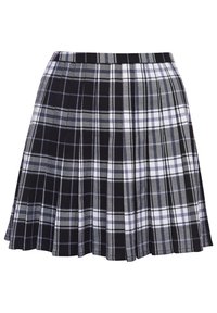 CHECK PLEATED MINI - Jupe plissée - black/white check