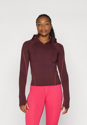 Tops ar garām piedurknēm - burgundy crush/burgundy ash
