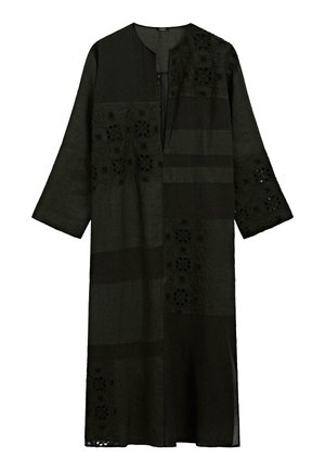 Massimo Dutti, EMBROIDERED DETAIL DRESS - Robe longue - black