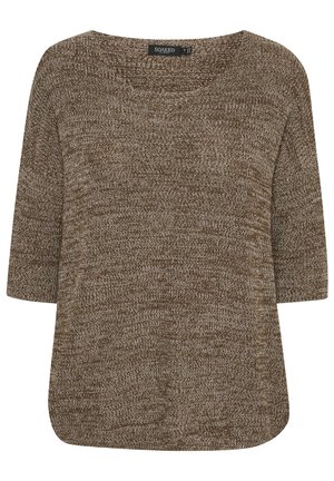 Stickad tröja - brown