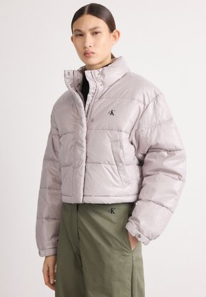 CROP PUFFER JACKET - Zimná bunda - gull gray