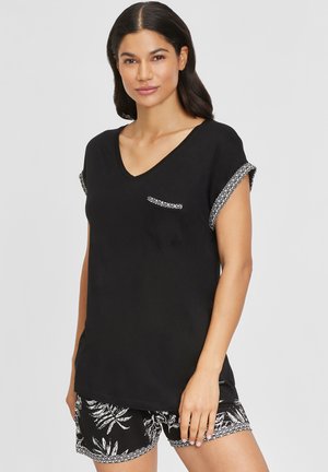 LASCANA Pyjama set - schwarz gemustert