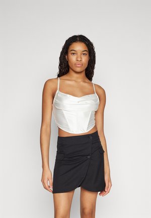 WAL G. CHRISTIAN CORSET CROP - Blúz - white