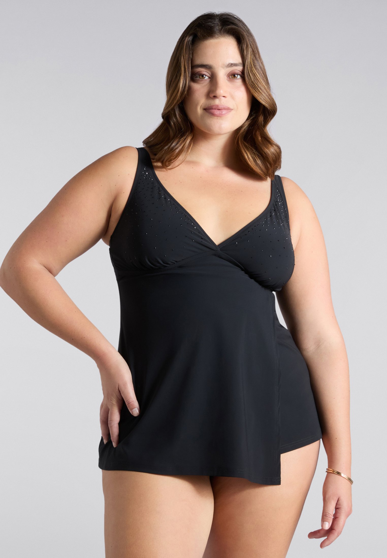 Firefly Mia Top Tankini Donna - Nero, Taglia 44, Con Imbottitura Rimovibile, Asciugatura Rapida