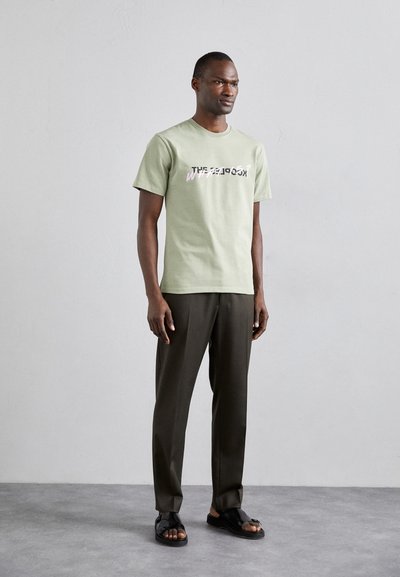 The Kooples MC - Marškinėliai su spaudiniu - kaki grey