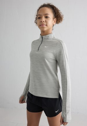 UNISEX - Maglietta a manica lunga - dark grey heather/white