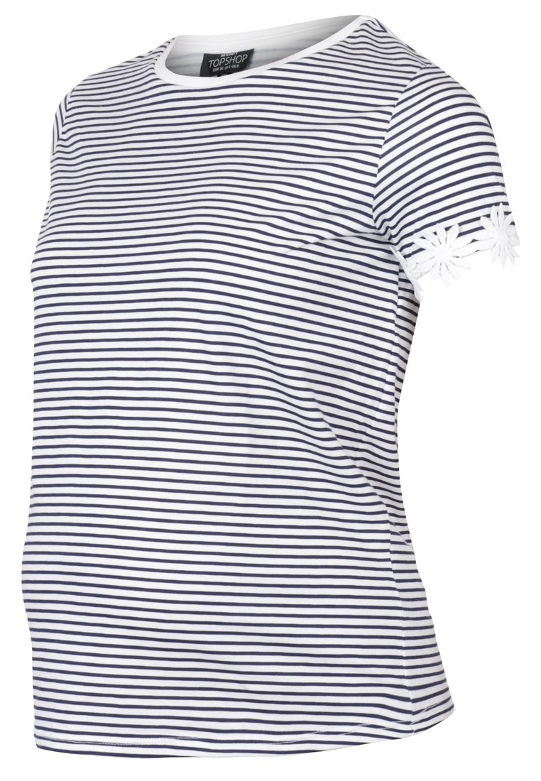 Topshop Maternity T-shirt print wit/donkerblauw Topshop Maternity T-shirt print wit/donkerblauw