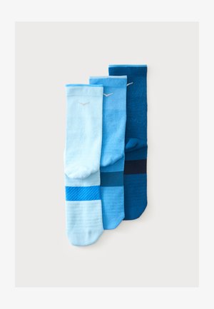 HOKA, CREW RUN SOCK UNISEX 3 PACK - Športové ponožky - light blue/blue/dark blue