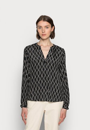 OLAN BLOUSE - Top s dlouhým rukávem - black/sand