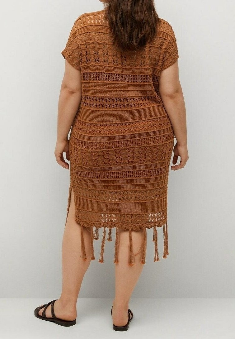 Violeta by Mango Jumper dress - cognac - (Pre-owned) - Zalando.ie Violeta by Mango Jumper dress - cognac - (Pre-owned) - Zalando.ie