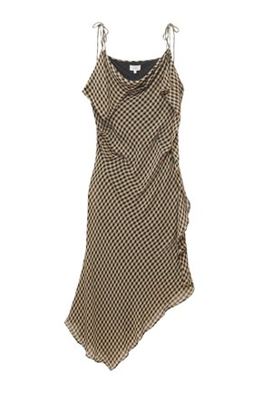 & OTHER STORIES, & OTHER STORIES DRAPED MIDI DRESS - Robe de jour - black yellow