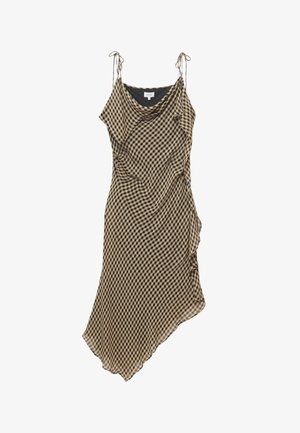 & OTHER STORIES, & OTHER STORIES DRAPED MIDI DRESS - Robe de jour - black yellow