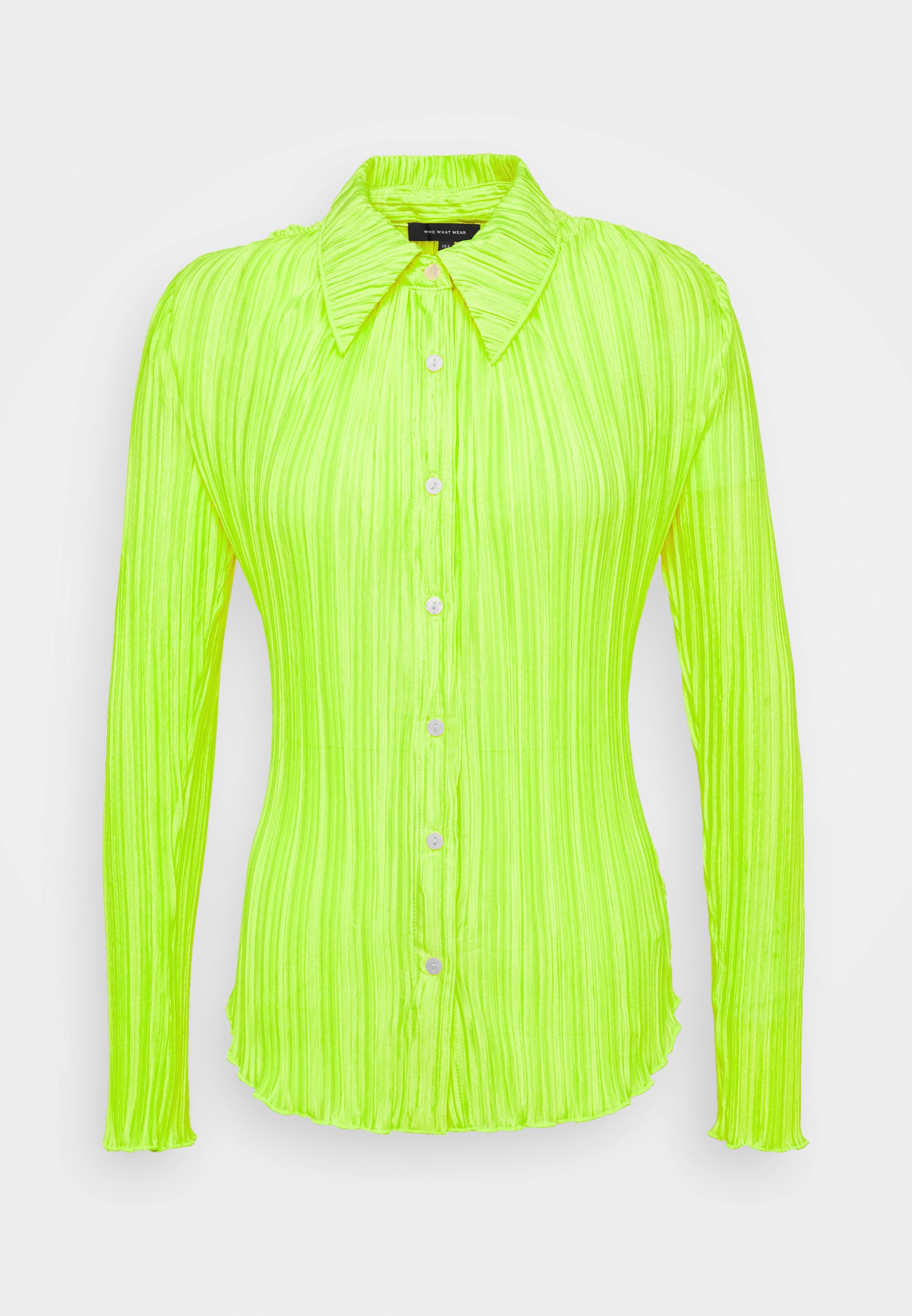Who What Wear PLISSE Skjorte acid green Zalando.no Who What Wear PLISSE Skjorte acid green Zalando.no