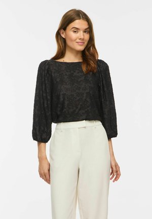 VILA, 3/4 SLEEVED TOP VICAPERA BOATNECK - Blouse - black beauty