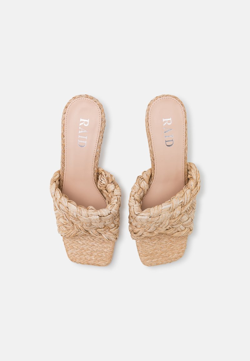 Damen Flache Pantoletten | RAID SAMAIRA Pantolette hoch natural/beige - VJ50607 Damen Flache Pantoletten | RAID SAMAIRA Pantolette hoch natural/beige - VJ50607