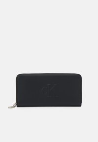 Calvin Klein Jeans SCULPTED ZIP AROUND DEBOSS - Lommebok - black